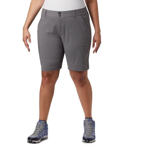 Women's Columbia Saturday Trail Long Shorts Grey | Plus Size CA-IA346